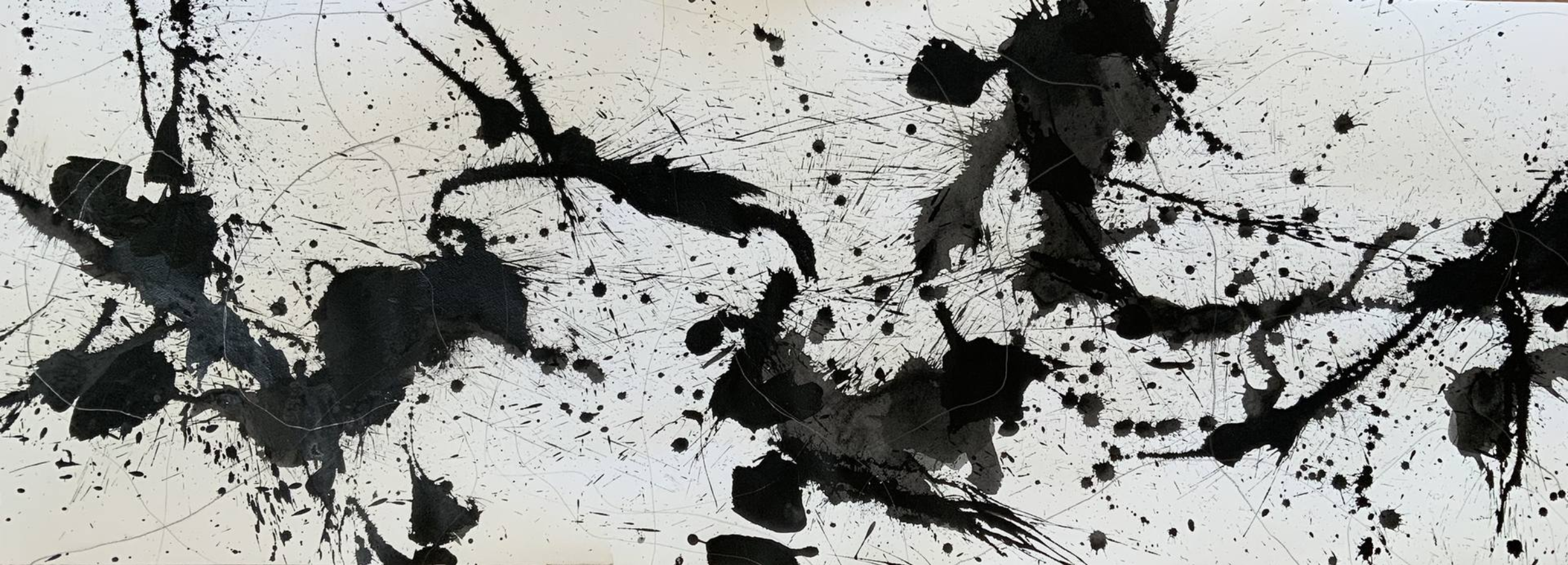 Beauty-Awakens-Soul-to-Act-Luciana-Palazzolo-Abstract-Painting-Black-on-white-background