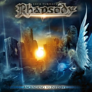 album-cover-of-ascending-to-infinity-by-the-luca-turilli-rhapsody-which-features-a-deserted-city-skyline-and-the-sun-and-an-angel
