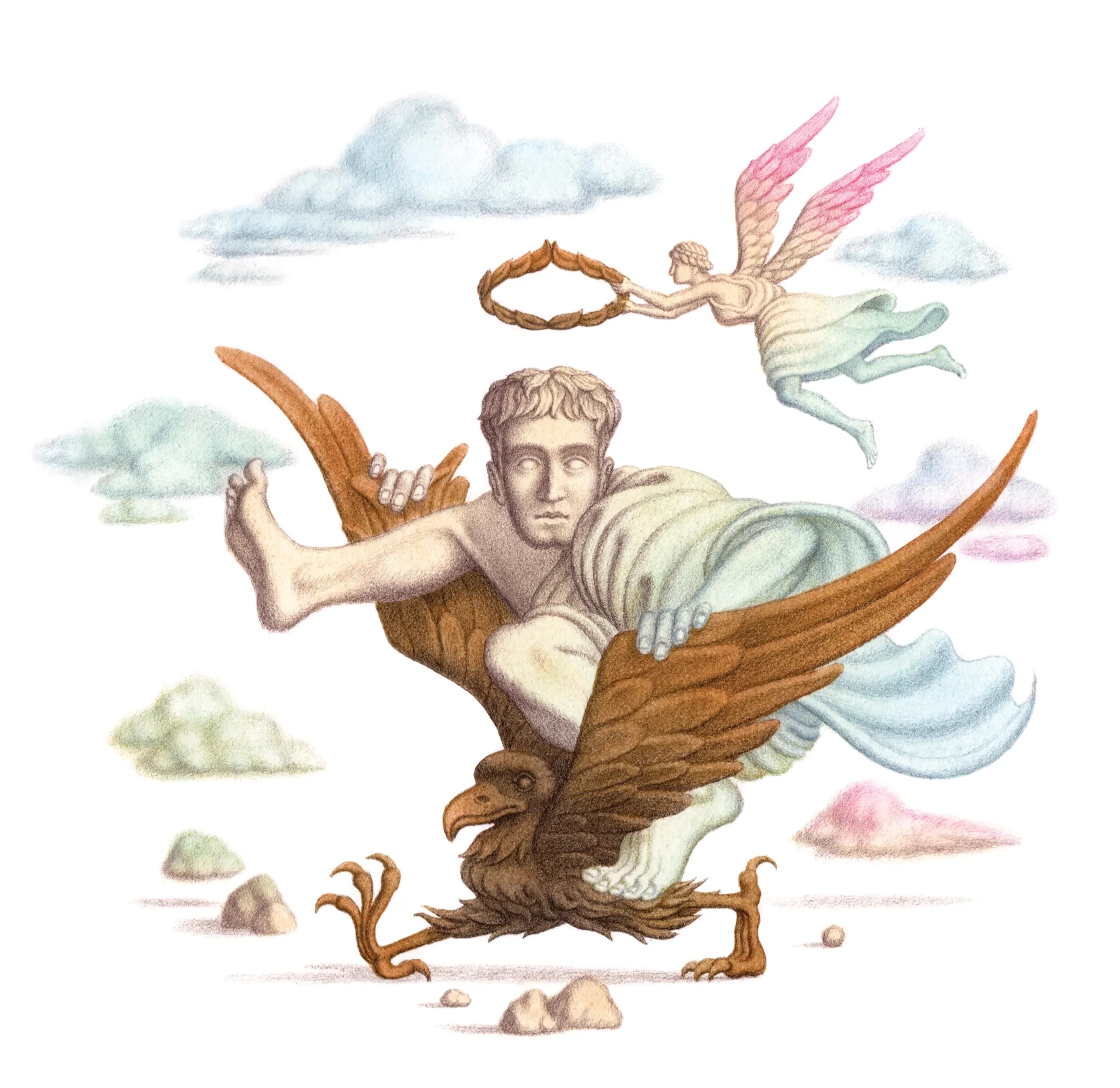 an-eagle-which-was-often-included-in-the-imperial-funeral-pyre-was-thought-to-take-the-emperors-soul-to-the-gods-on-mt-olympus-llustration-by-daniele-castellano